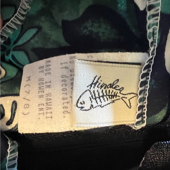 Hinalea Women’s Vintage Green Hawaiian Print Sleeveless Dress - Made In Hawaii - Picture 8 of 8